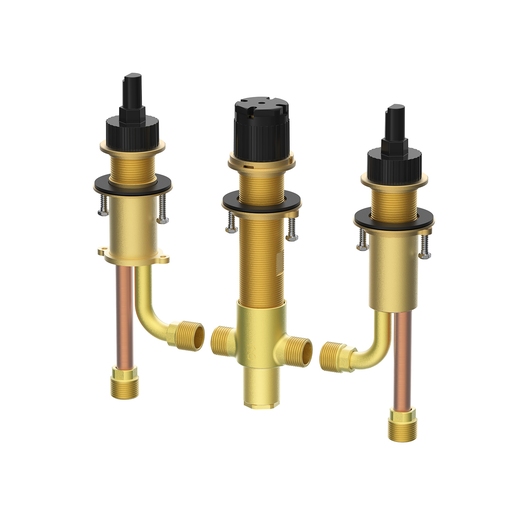 Widespread Rough-In Valve & Spout Tube for Roman Tub Filler up to 3" Deck Thickness