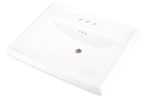 Logan Square Standard Ped Lav 27.38"x21.25" 4"CC White