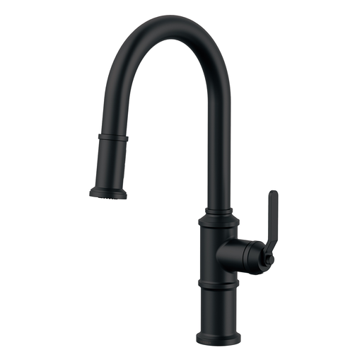 Kinzie 1H Pull-Down Kitchen Faucet w/ Snapback Retraction 1.75gpm Satin Black