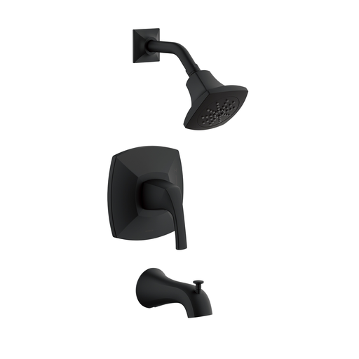 Vaughn 1H Tub & Shower Trim Kit & Treysta Cartridge 2.0gpm Satin Black