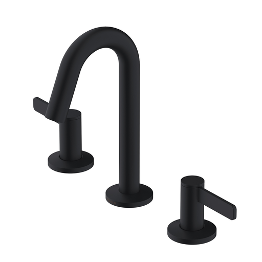 Amalfi Trim Line 2H Widespread Lavatory Faucet w/ Metal Touch Down Drain 1.2gpm Satin Black