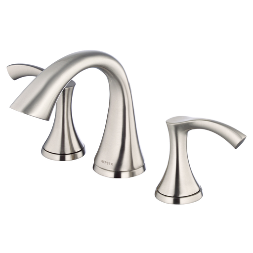 Antioch 2H Widespread Lavatory Faucet w/ Metal Touch Down Drain 1.2gpm Brushed Nickel
