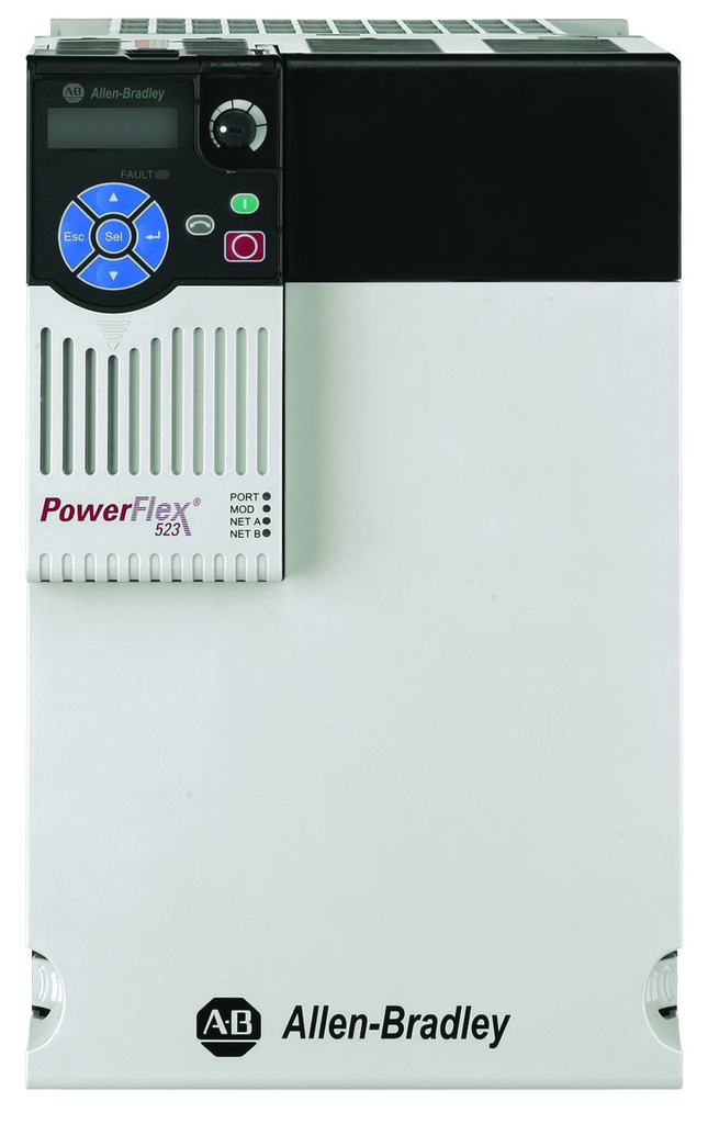 PowerFlex 523 AC Drive, 480 VAC, 3 Phase, 25 HP, 18.5 kW Normal Duty; 20 HP, 15 kW Heavy Duty, Frame E, IP20 NEMA / Open Type, Filter