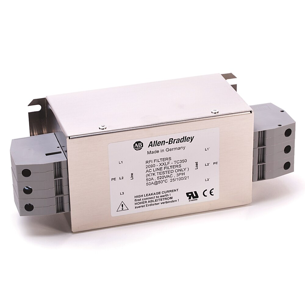 SGL STAGE AC LINE FILTER,50A,520VAC,3PH
