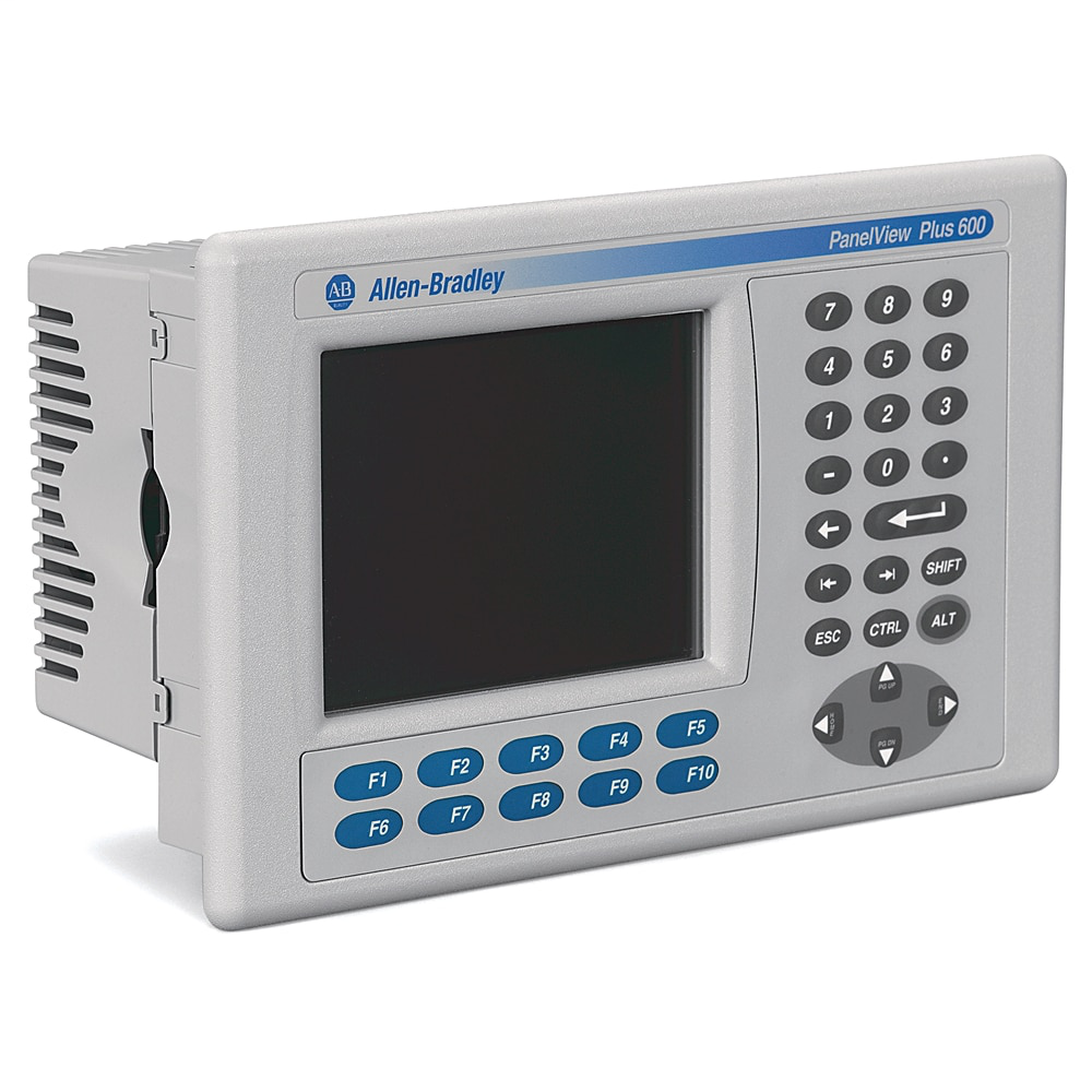 2711 PanelView Plus 6 Terminal, 600 Model, Keypad/Touch, Grayscale, Ethernet and RS-232 Communication, AC Input, Windows CE 6.0