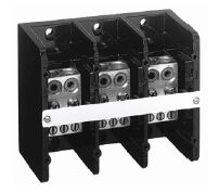 1492 Power Block, Power Distribution Block, 3-Pole, Aluminum, 2 Openings Line Side, 6 Openings Load Side, 350 Amps