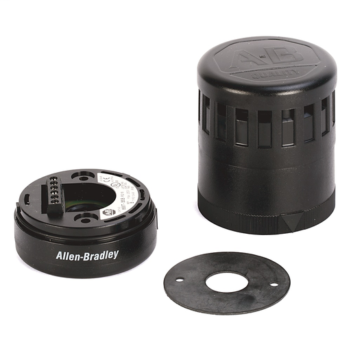 Pre-Assembled Ctl. Tower, Surface / PG16 Conduit Mount with Cap, Black Housing, 24V AC/DC Full Voltage, Green Steady Incandescent, Amber Steady Incandescent, Red Steady Incandescent