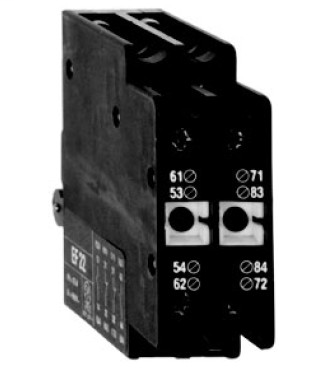 100-G Accessories, Auxiliary Contact Block for mounting between T1 & T2 or between T2 & T3, Max. 2 blocks/contactor 100-G Accessories, Auxiliary Contact Block for mounting between T1 & T2 or between T2 & T3, Max. 2 blocks/contactor