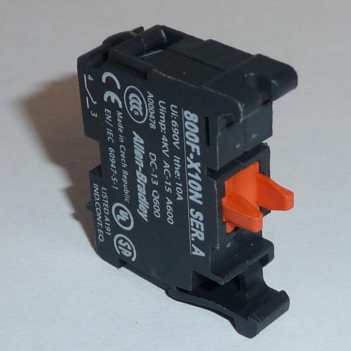 22.5mm PB No Latch, Screw Contact Block, 1 N.O.L.M.