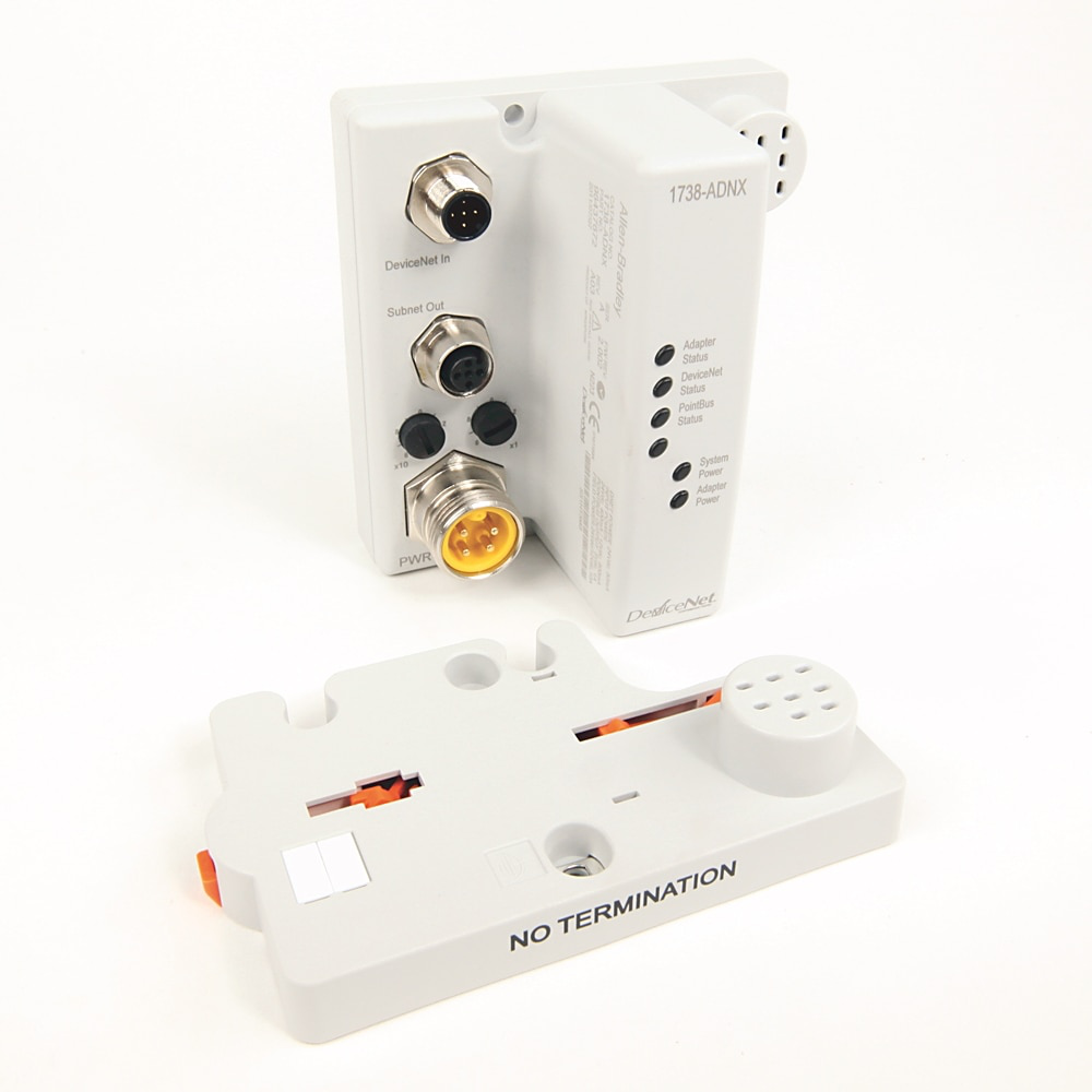 1738 ArmorPoint Communication Adaptor, DeviceNet, M12 Quick-Disconnect, Input Voltage Range: 10-28V DC Field Side Power Requirements: 24 V DC (+4% = 25V DC) @ 30mA - 8.0W Power Consumption(W) at 24V: 8.0W Inrush Current: 6 A for 10ms Power Dissipation, Ma