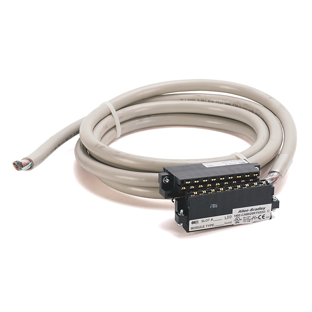 , 1492-CAB* - Digital Cable, Cable Type RTN32O: I/O Module Ready Cable for 1769 Digital I/O Modules, 2.5 meter (8.2 feet),