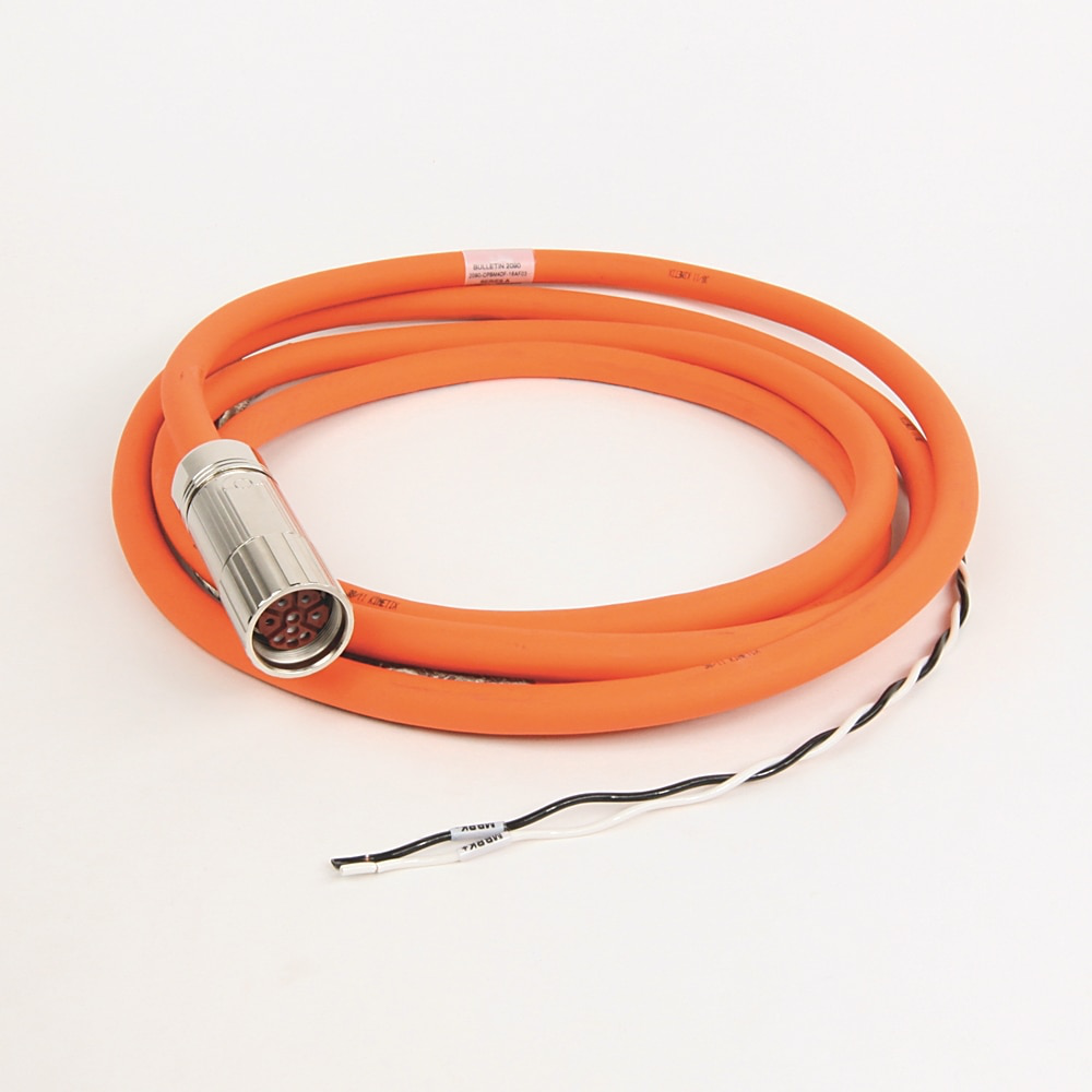 Cable,PW&BK,Motor Type 4 DIN Connector,Flying Lead,16AWG,Flex,4M