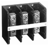 1492 Power Block, Copper Connector Block, 3-Pole, Copper, 1 Opening Line Side, 1 Opening Load Side, 255 Amps