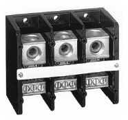 1492 Power Block, Power Distribution Block, 3-Pole, Aluminum, 1 Opening Line Side, 6 Openings Load Side, 335 Amps