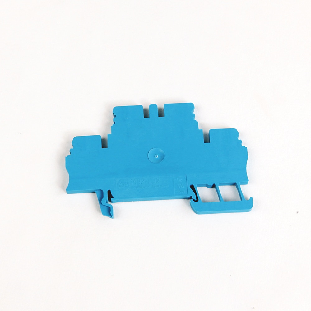 Spring Clamp Terminal Block,Two-Circuit Feed-Through Block,1.5 mm (# 22 AWG - # 16 AWG),Standard Feedthrough,Green,