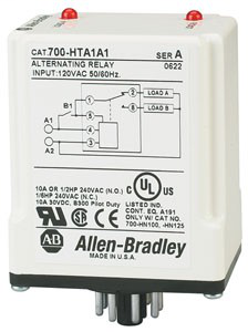 700-HTA Alternating Relay, SPDT (1 control switch), 24V AC, w/o selector switch.