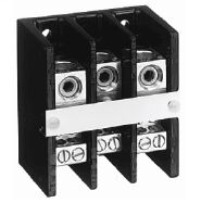 1492 Power Block, Power Distribution Block, 3-Pole, Aluminum, 1 Opening Line Side, 4 Openings Load Side, 175 Amps