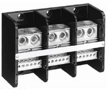 1492 Power Block, Power Distribution Block, 3-Pole, Aluminum, 2 Openings Line Side, 12 Openings Load Side, 760 Amps