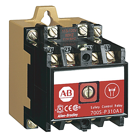 700S-P and 700S-DCP Safety Control Relay, 10 A, Open Type Relay Rail Mount,, 8 Pole, 5 N.O. / 3 N.C., 24V DC