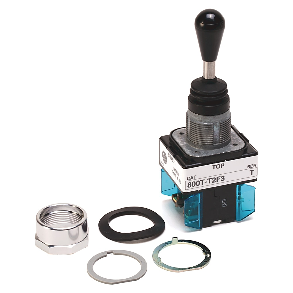 30.5mm Type 4/13 Toggle Switch, Two Way Toggle, Left&Right-Spring Rtn, 1 NO PenTUFF & 1 NO PenTUFF
