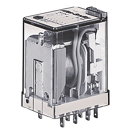700-HC General Purpose Square w/ Blade Terminal Relay, 4PDT, 7A, Gold Contact, Low Energy Rating: (10V, 1mA), 48V DC