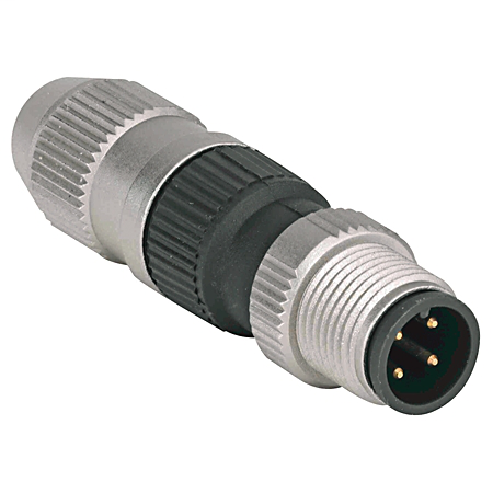 Insulation Displacement Connector, DC Micro (M12), Straight Female, 4-Pin, 7-8.8mm (0.28-0.35 In)