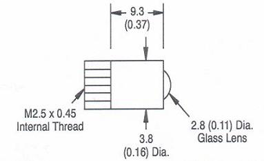 63-118, Range Extender Lens Adaptor for 1mm (0.04) Dia. Transmitted Beam Plastic Cable
