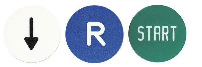 800F Accessories, 800F Cap for Push Button, Flush Cap, Pkg. Qty 10, Standard, Green, 1 Per Package