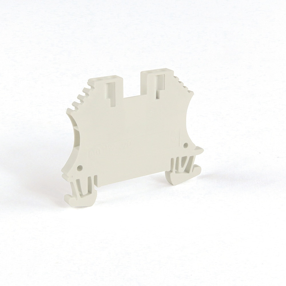1492-J IEC Terminal Block, One-Circuit Feed-Through Block, 1.5 mm (# 22 AWG - # 16 AWG), 2 Connection points on each side, White,