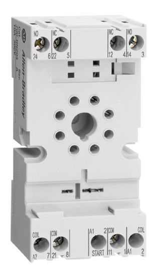 700-H General Purpose Accessories, 8-Pin Tube Base Socket, Screw Terminals, Guarded Touch Safe Terminal Construction with Optional Timing Attachment Space (Pkg. Qty. 10), 700-HN204
