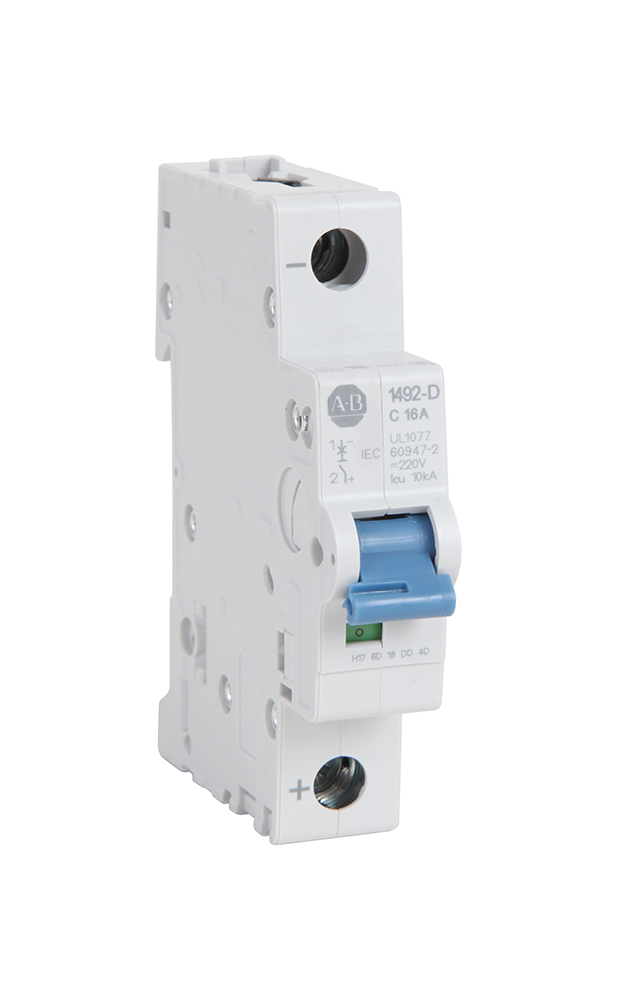 1492-D Miniature Circuit Breakers, Trip Curve C, 1-Pole, 1.6 A