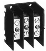 1492 Power Block, PDM Mini-Style Block, 3-Pole, Aluminum, 1 Opening Line Side, 1 Opening Load Side, 115 Amps