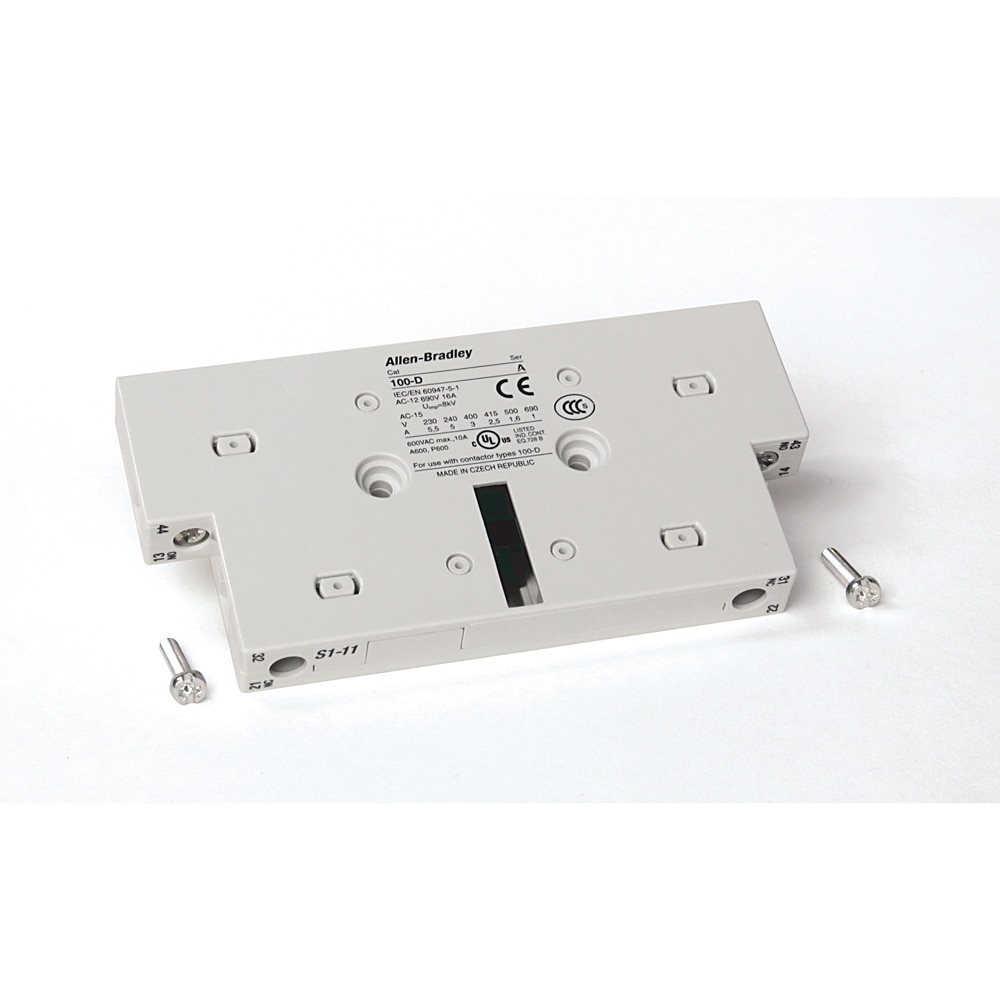 Allen-Bradley 100-DS1-11 Contactor Auxiliary Contact Block Allen-Bradley 100-DS1-11 Contactor Auxiliary Contact Block