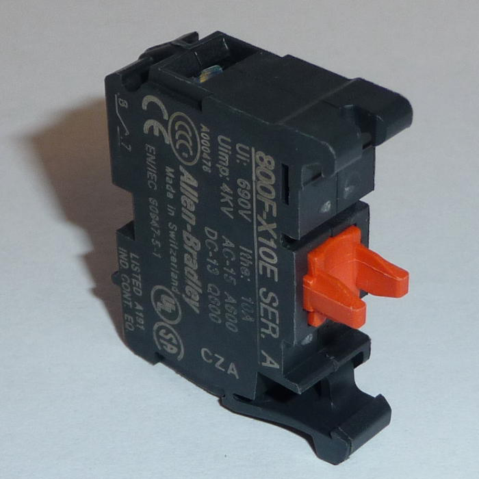 22.5mm PB No Latch, Screw Contact Block, 1 N.O.E.M.