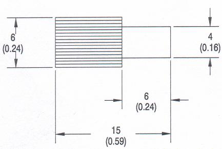 60-2646, Fixed Focus Lens Adaptor used with Reflective Cables with 4mm (0.16in) Threaded Sensing Tips