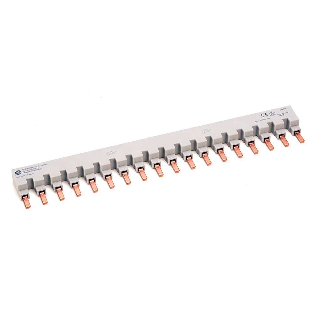 1489-M Miniature Circuit Breaker Accessories,, 18 Pins, 18 Circuit Breakers - 1 Phase Bus Bars
