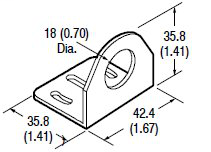 A-B 60-2657 PHOTOEYE RIGHT ANGLE MOUNTING BRACKET 18MM OPENING CHROMATED STEEL A-B 60-2657 PHOTOEYE RIGHT ANGLE MOUNTING BRACKET 18MM OPENING CHROMATED STEEL