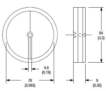 A-B 92-89 PHOTEYE REFLECTOR 3 INCH DIA ALUMINUM BACK A-B 92-89 PHOTEYE REFLECTOR 3 INCH DIA ALUMINUM BACK