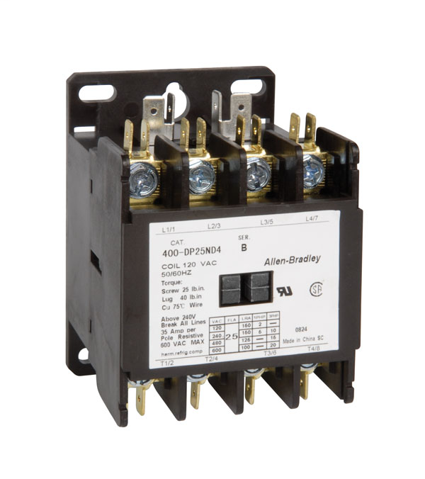 A-B 400DP25ND4 DEFINITE PURPOSE CONTACTORS A-B 400DP25ND4 DEFINITE PURPOSE CONTACTORS
