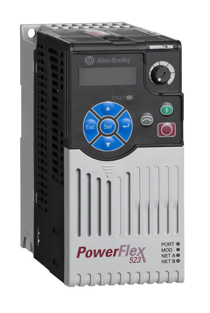 Allen-Bradley 25A-D6P0N114 Powerflex 523 3-Phase 480 VAC 3 Hp AC Drive Allen-Bradley 25A-D6P0N114 Powerflex 523 3-Phase 480 VAC 3 Hp AC Drive