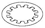 Allen-Bradley 871A-LWN12 12 mm Diameter Nickel Plated Brass Lock Washers Allen-Bradley 871A-LWN12 12 mm Diameter Nickel Plated Brass Lock Washers