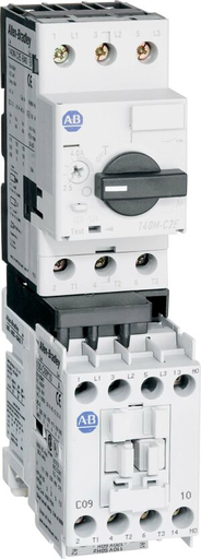 190E Eco Starter / 190S MCS Compact Starter, 100-C09, Common Open Type, 1 N.O. 0 N.C., 140M-C2E (C-Frame), High Break, Internal Auxiliary Contact 1 N.C., 1 - 1.6 A, 110V 50Hz / 120V 60Hz