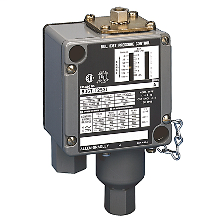 Allen-Bradley 836T-T253JX40 Electro Mechanical Pressure Control Switch Allen-Bradley 836T-T253JX40 Electro Mechanical Pressure Control Switch