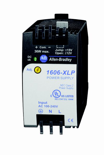 1606-XLP36C: Compact Power Supply, +/- 12/15V DC, 36 W, 120/240V AC / 85-375V DC Input Voltage