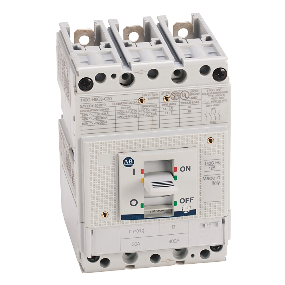 Allen-Bradley 140G-H6X3 140G 125A Molded Case Allen-Bradley 140G-H6X3 140G 125A Molded Case