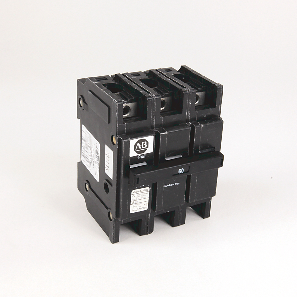 Allen-Bradley 1492-MCBA360 1 Inch 10 kaic 3-Pole 60 Amp Circuit Breaker Allen-Bradley 1492-MCBA360 1 Inch 10 kaic 3-Pole 60 Amp Circuit Breaker