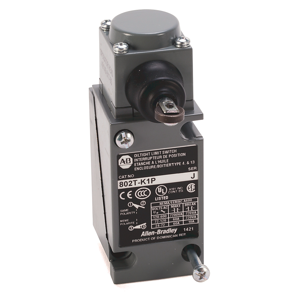 Allen-Bradley 802T-K1TP1 Plug-In Oiltight Limit Switch Allen-Bradley 802T-K1TP1 Plug-In Oiltight Limit Switch