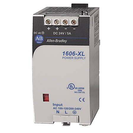 1606-XL120E-3: Standard Power Supply, 24-28V DC, 120 W, 3-Phase, 480V AC wide range / 450-820V DC Input Voltage