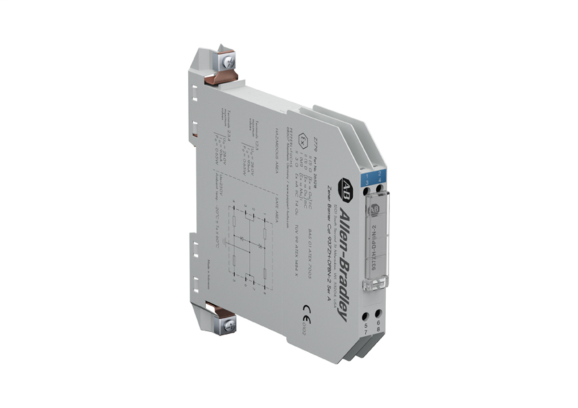 Bulletin 937Z Zener Barriers, DC Positive Polarity, 327 ohms, None None, Dual Channel