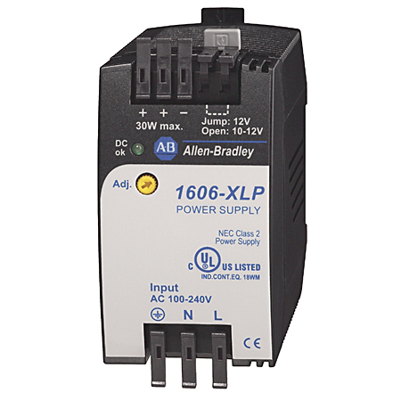 1606-XLP30B: Compact Power Supply, 10-12V DC, 30 W, 120/240V AC / 85-375V DC Input Voltage